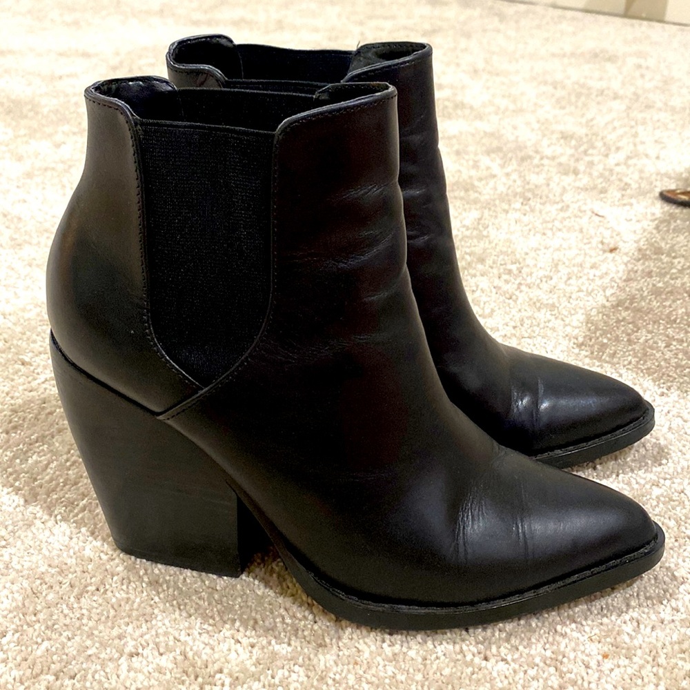 BP Black Block Heel Booties